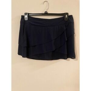 Title Nine Va Va Vroom Skort Navy Blue Power‎ Mesh Layered Women’s Size L